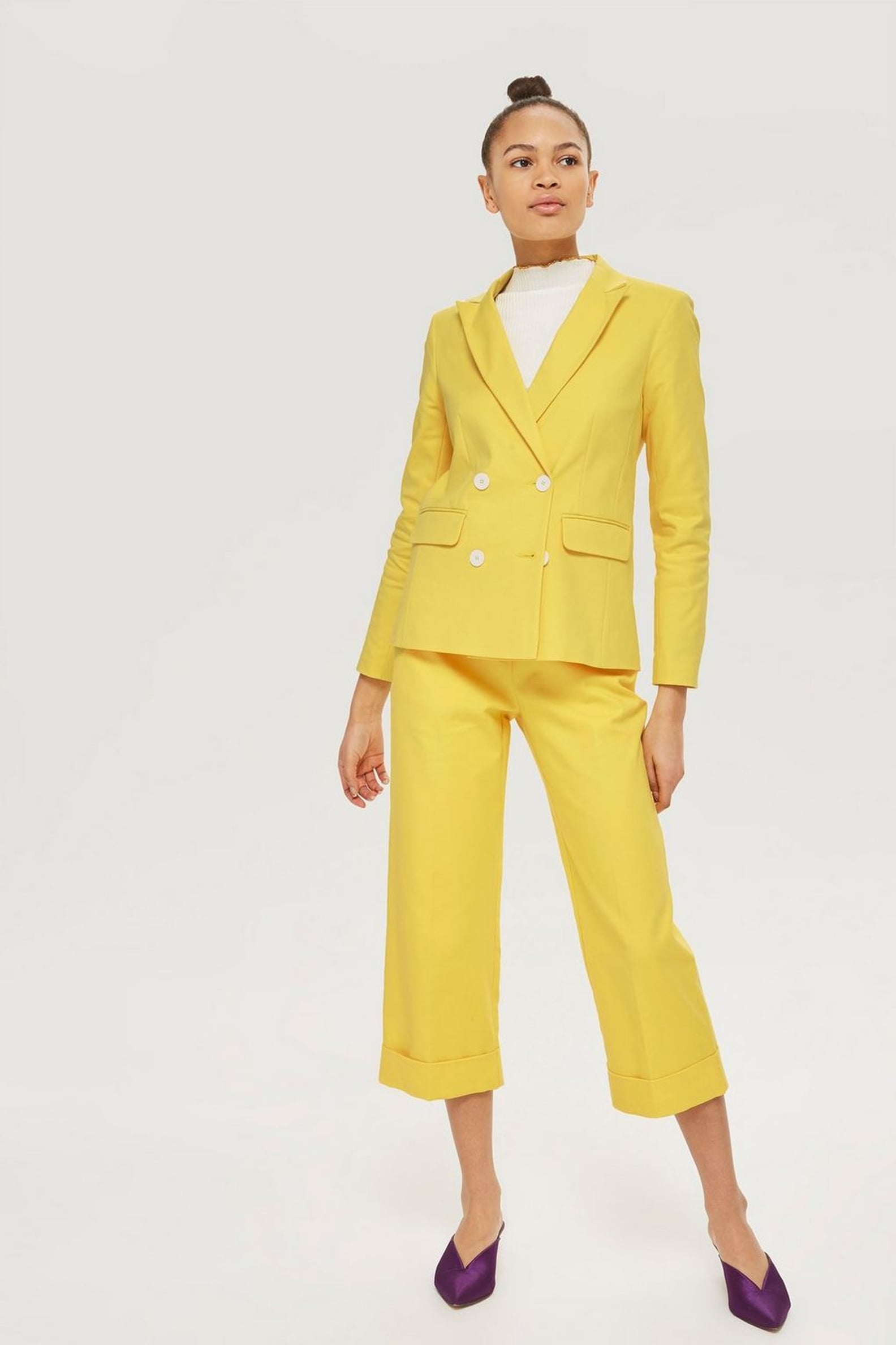 Gigi Hadid Yellow Pantsuit at Being Serena Premiere POPSUGAR Fashion