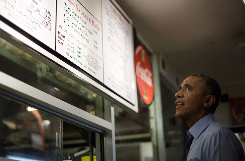 Deciding what to eat at a Kansas City, MO, barbecue in 2014.