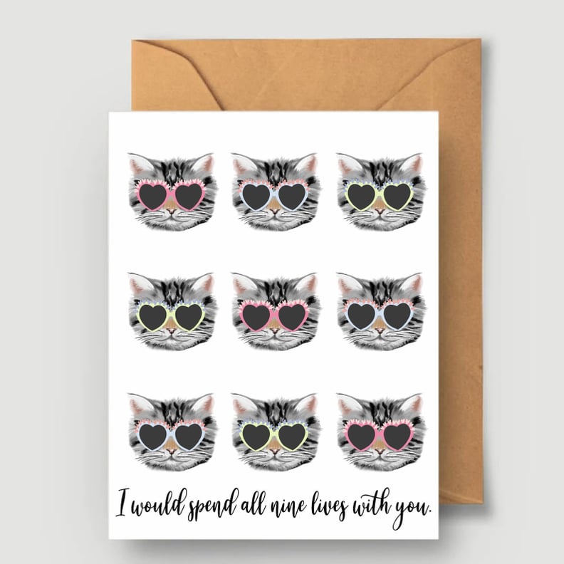For Cat-Lovers: Cat Valentine's Day Card