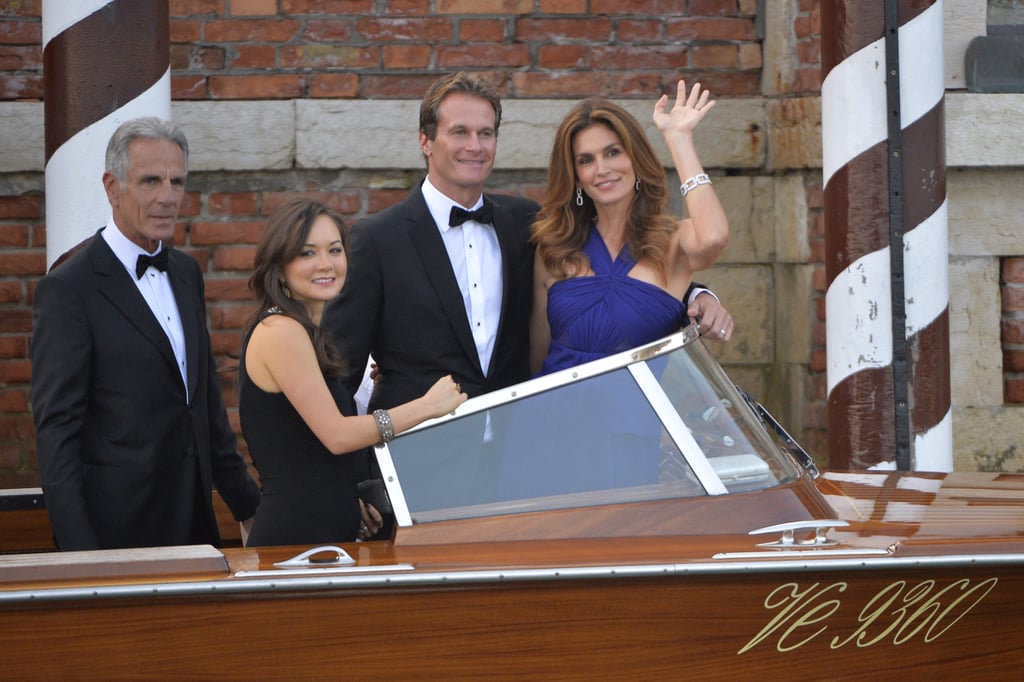 Rande and Cindy waved to the crowds as they set off for George's wedding.