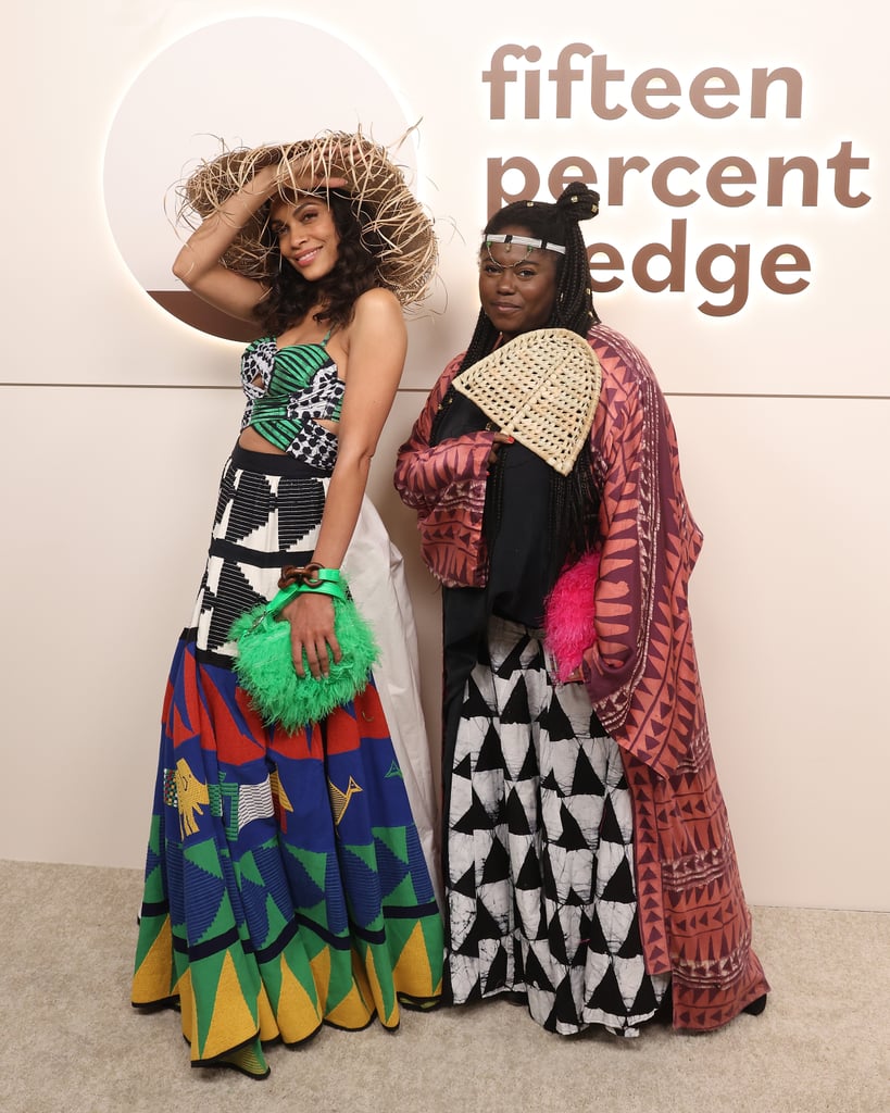 Rosario Dawson and Abrima Erwiah at the Fifteen Percent Pledge Benefit Gala