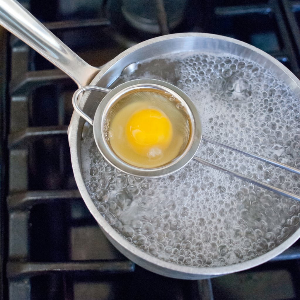 Use a Tea Strainer For Poaching Eggs