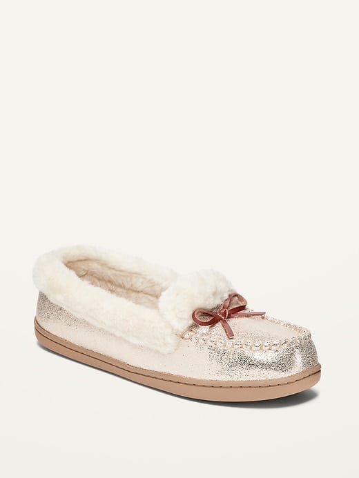 Old Navy Sherpa-Lined Moccasin Slippers