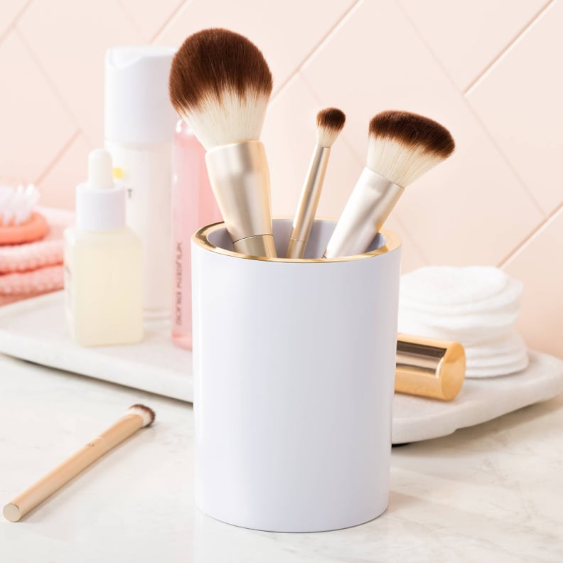 Marble Brush Holder  Makeup brush storage, Diy makeup storage