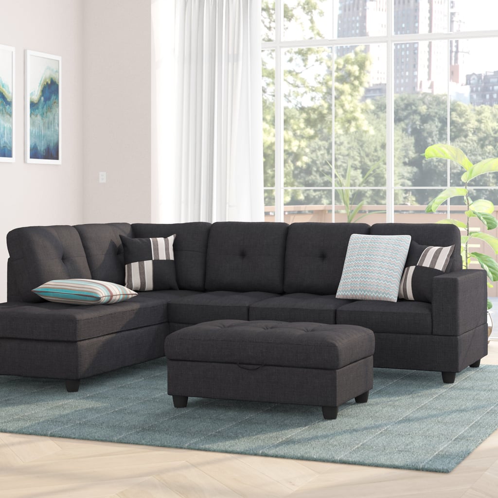 Mauzy Left-Hand-Facing Sofa & Chaise With Ottoman