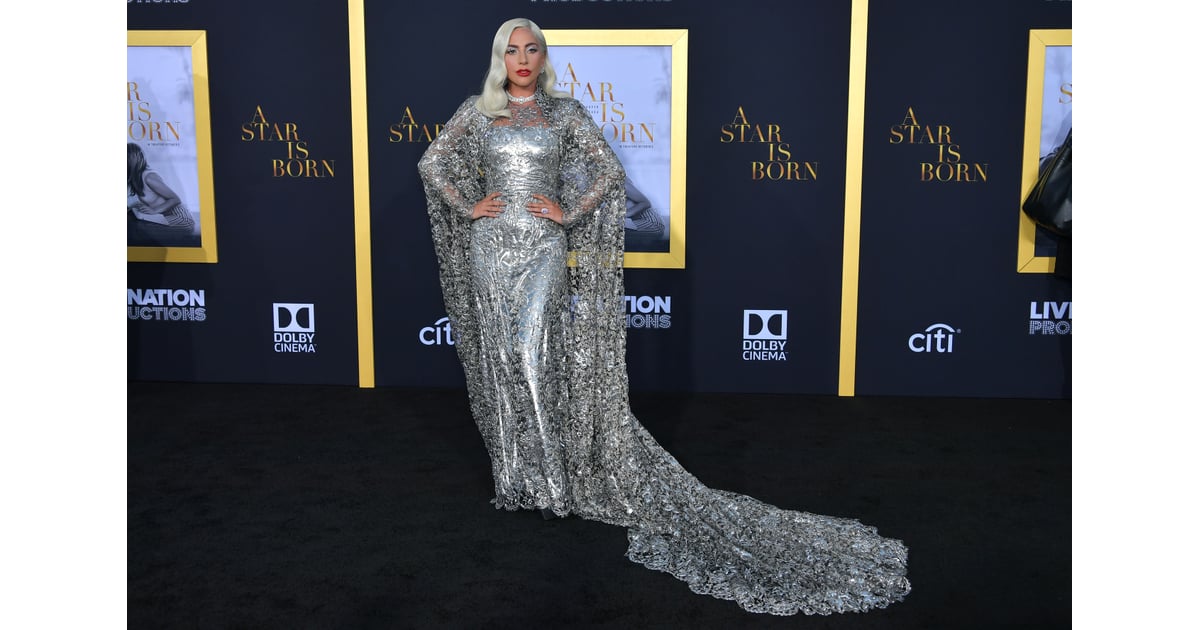 Lady Gaga S Silver Dress A Star Is Born Premiere Sept 2018 Popsugar Fashion Uk Photo 11