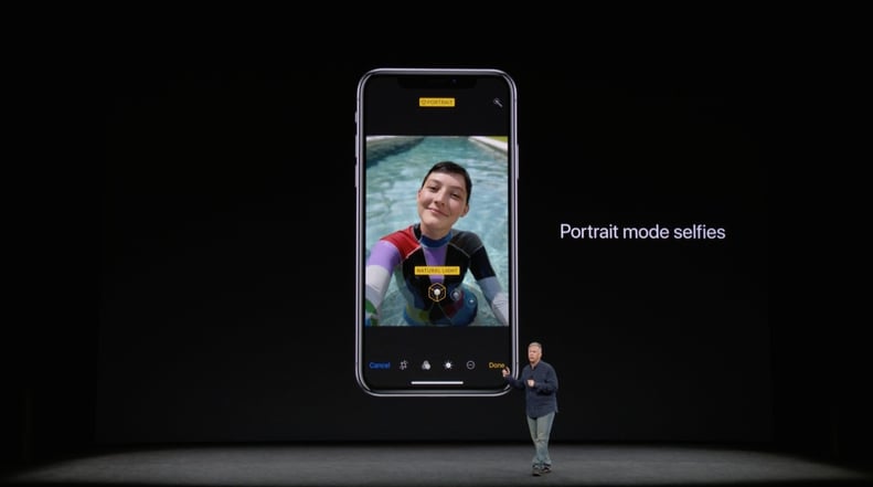 Portrait mode comes to the front-facing camera.