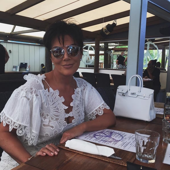 Kris Jenner Completed Her Breezy White Cover-Up With the Perfect ...