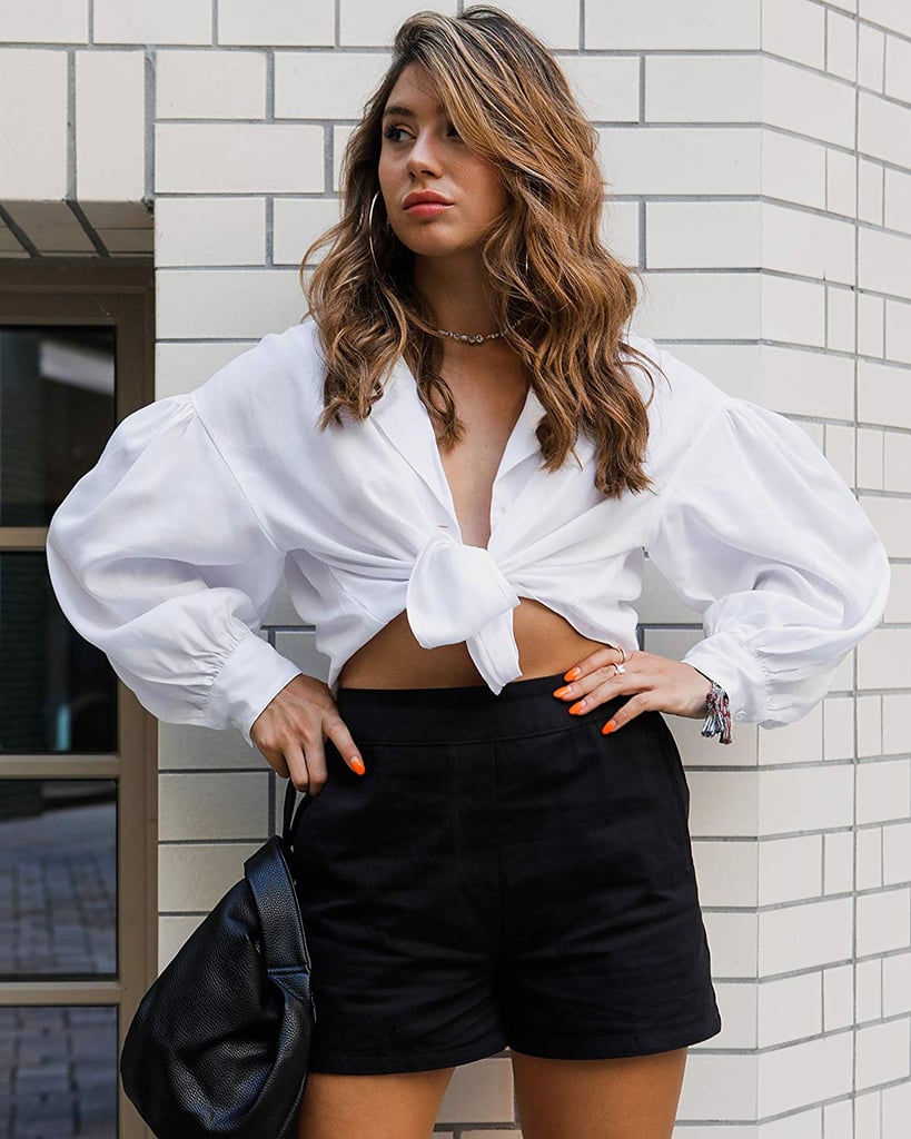 The Drop Women's Black High Rise Pocket Short By @milenalesecret