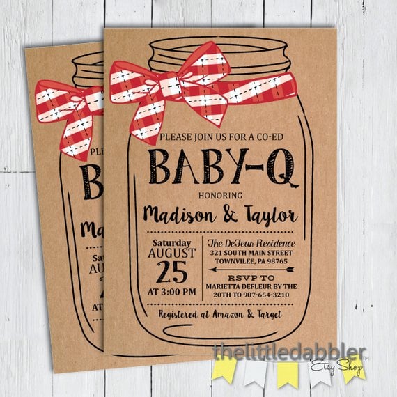 baby shower cookout invitations