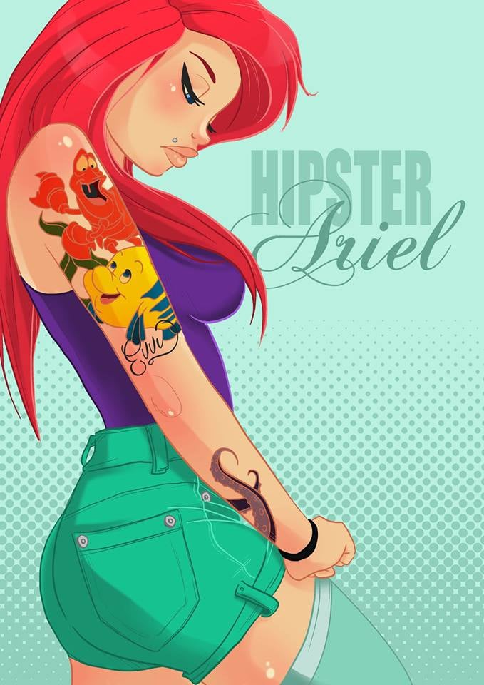 princess ariel tumblr tattoo