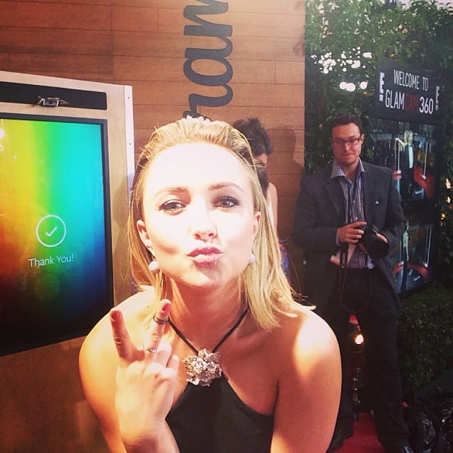 Hayden Panettiere shared a kissy face at the Golden Globes.
Source: Instagram user goldenglobes