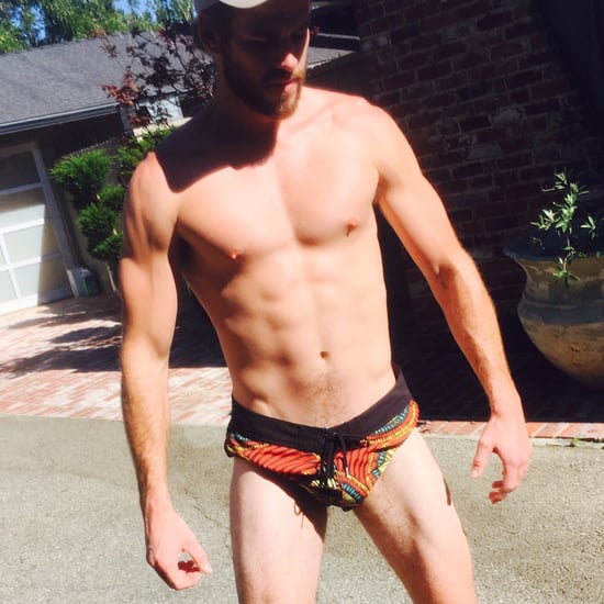 Liam Hemsworth Wearing Short Shorts July 2017
