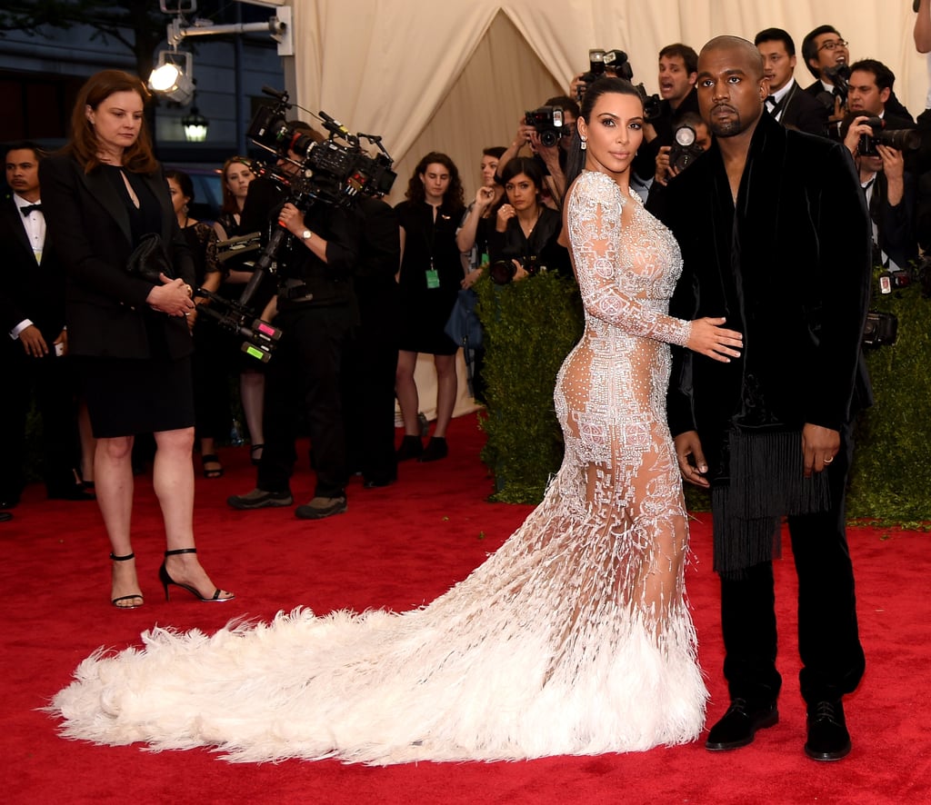 Kim Kardashian At The 2015 Met Gala Sheer Dresses And Bodysuits On