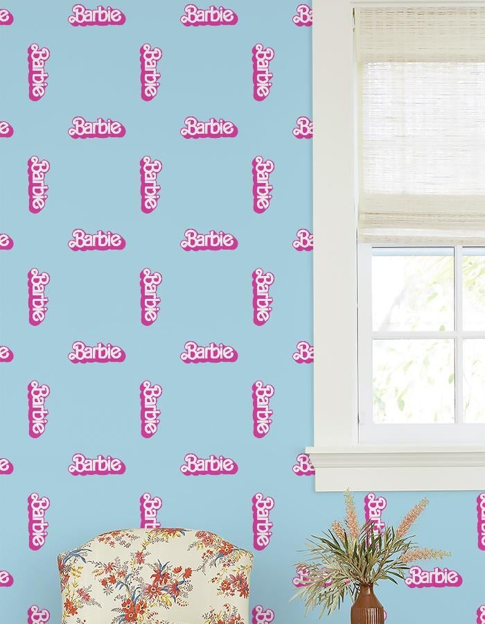 vintage barbie logo wallpaper