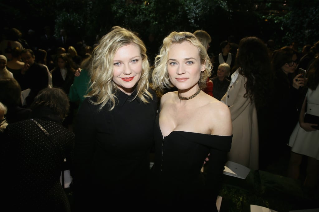 Kirsten Dunst and Diane Kruger Sat Front Row