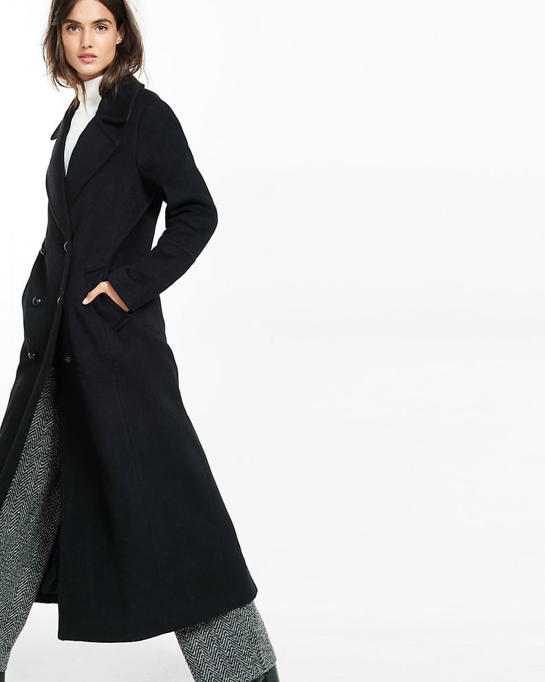 Express maxi wool blend coat