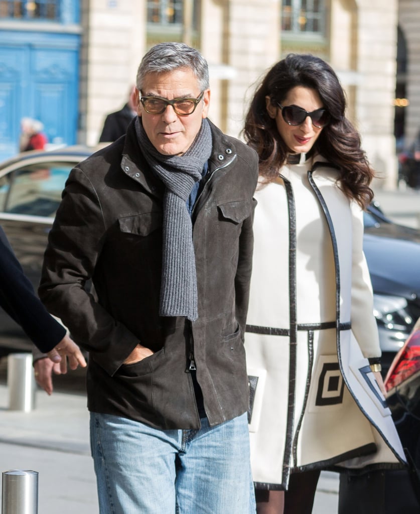 George and Amal Clooney Out in Paris February 2017