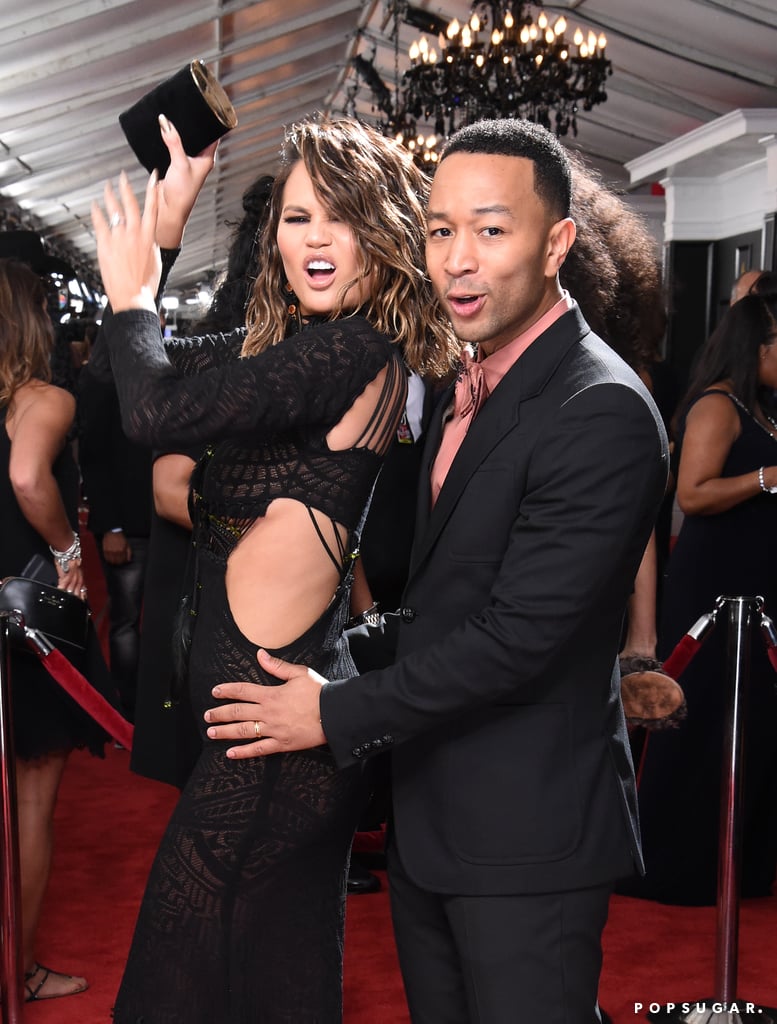 Chrissy Teigen Dancing With John Legend at the 2017 Grammys