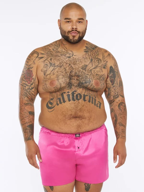 A Satin Moment: CLF Savage X Satin Boxers in Pink