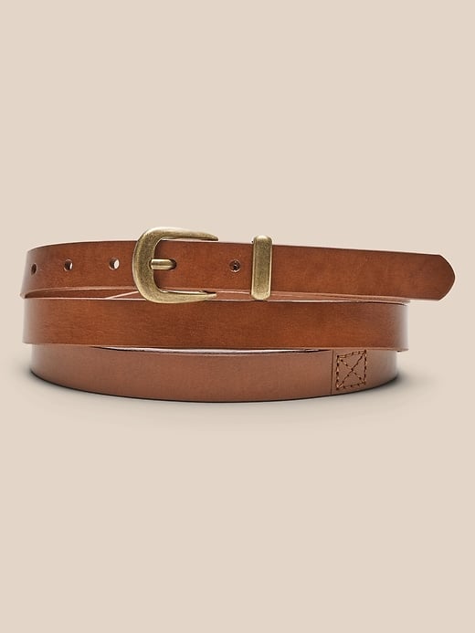 Genuine Leather Modern Double Wrap Belt