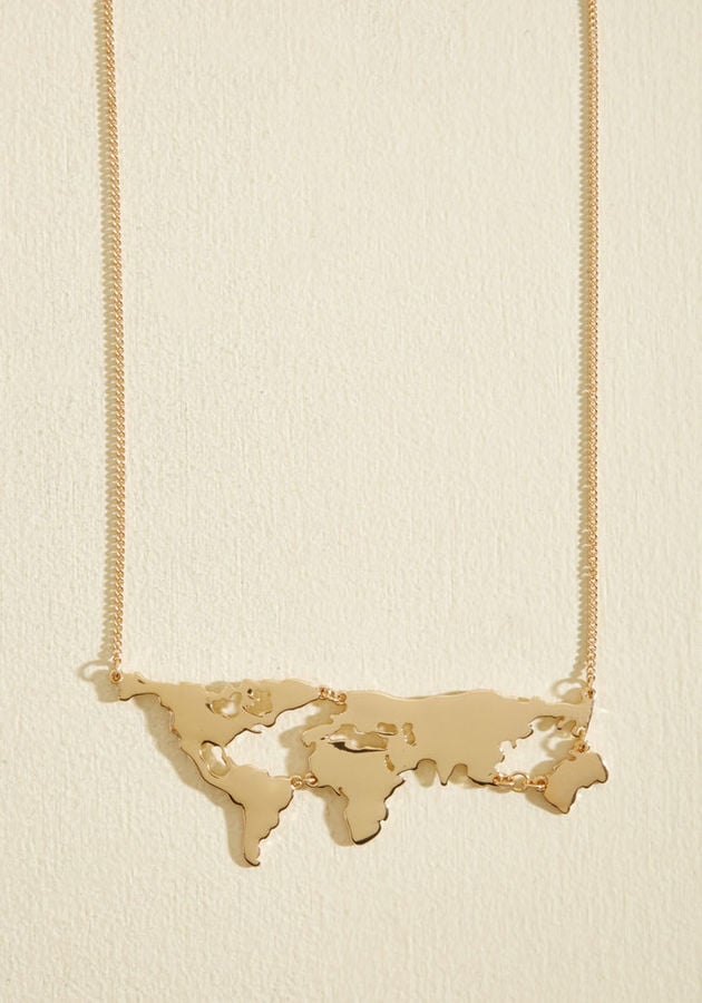ModCloth There's a Map For That Necklace