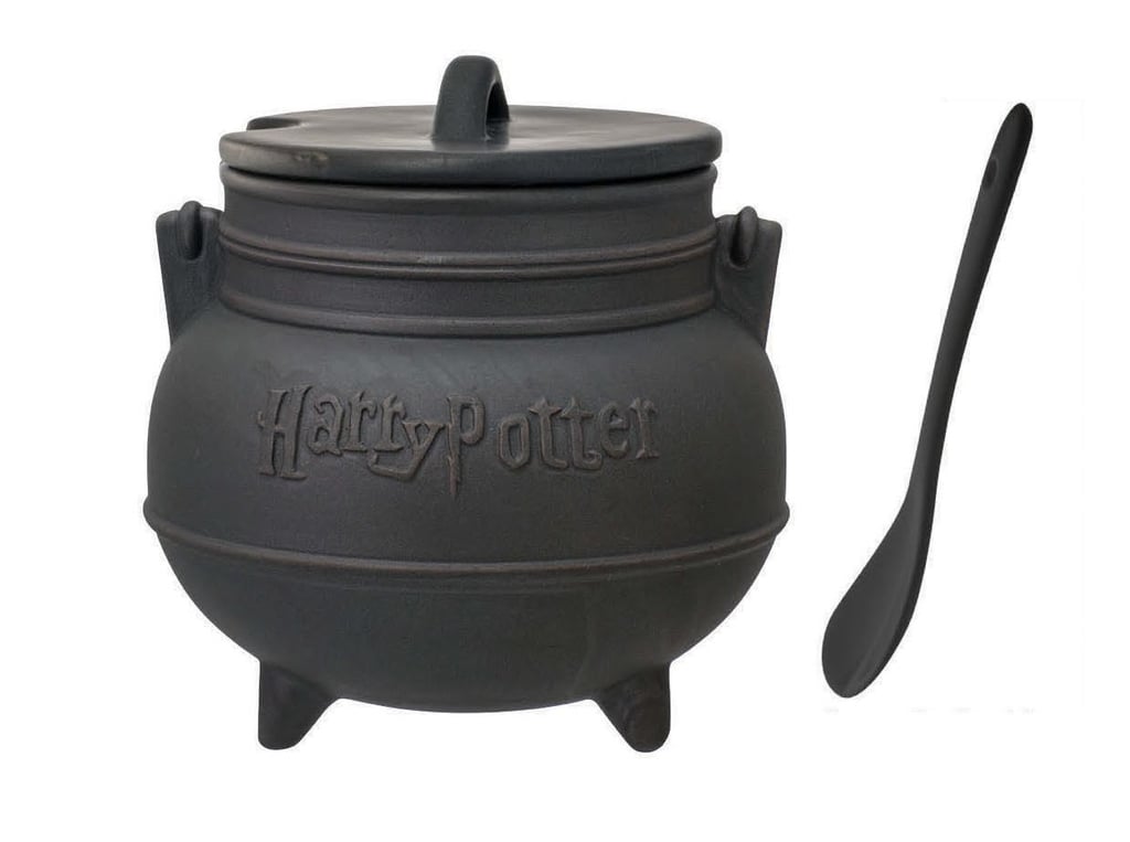 Harry Potter Black Cauldron Ceramic Soup Mug With Spoon
