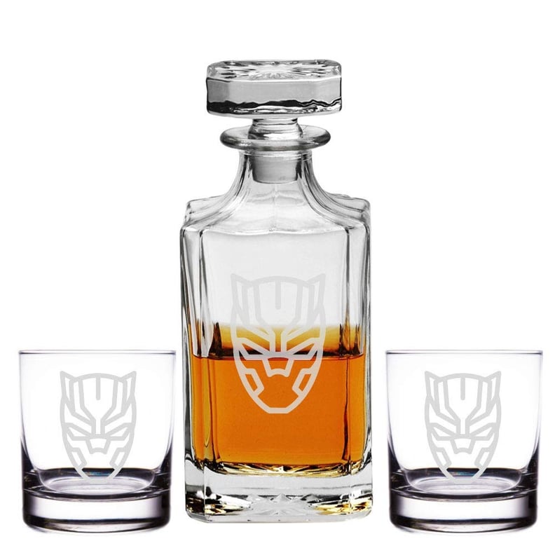 Black Panther Decanter and Rocks Glass Set