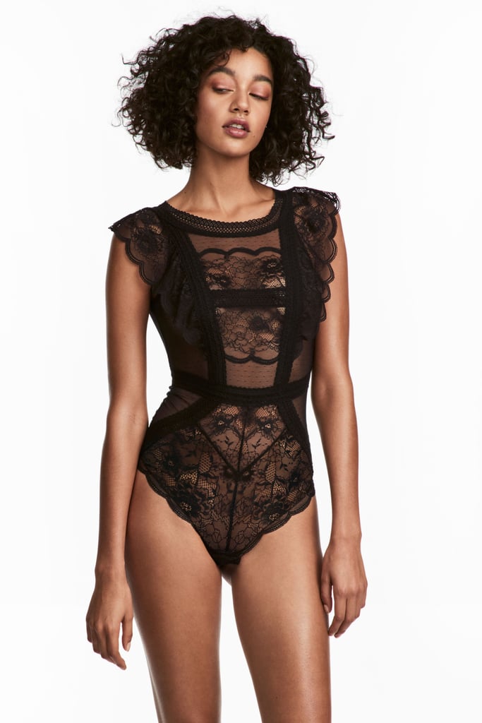 Black Lace Bodysuits