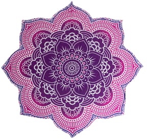 Lotus Mandala Tapestry Beach Towel
