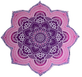 Lotus Mandala Tapestry Beach Towel