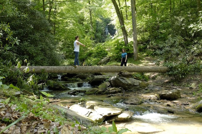 Here she is in the infamous log scene.