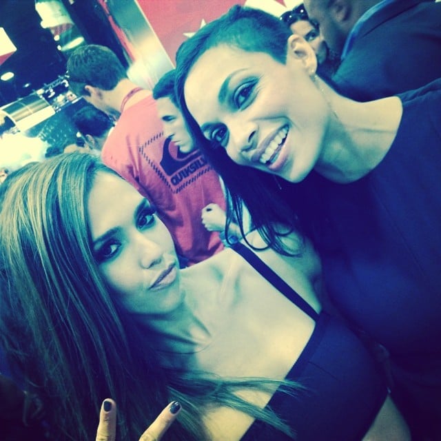 Jessica Alba and Rosario Dawson were amped up for their poster signing for Sin City: A Dame to Kill For. 
Source: Instagram user jessicaalba