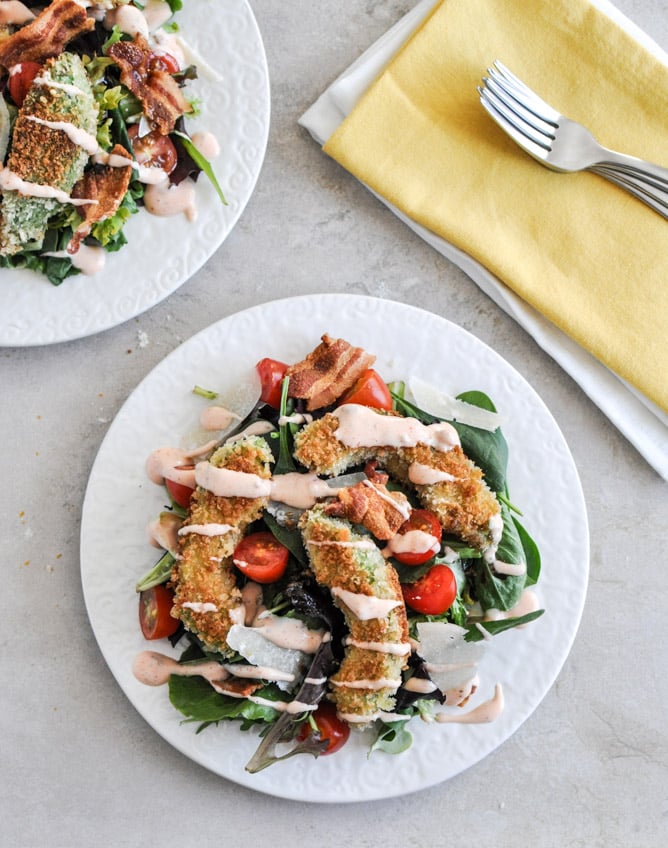 Crispy Avocado BLT Breakfast Salad