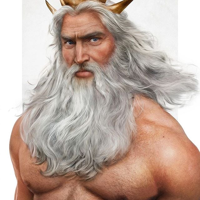 King Triton Ariel S Dad This Artist Created Realistic Portraits Of Disney Dads And Omg King Triton Popsugar Family Photo 3