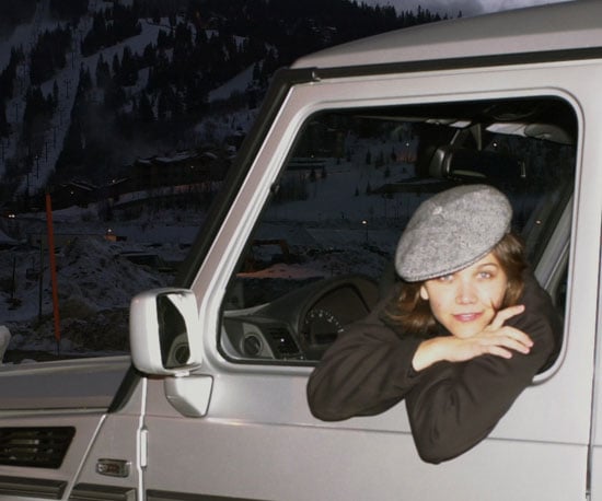 Maggie Gyllenhaal posed in a car during the festival in 2002.