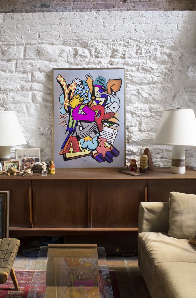 In this poster, John Crash Matos tried to blend the energy of graffiti with the world around him.