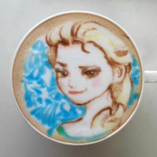 Frozen's Elsa Latte Art