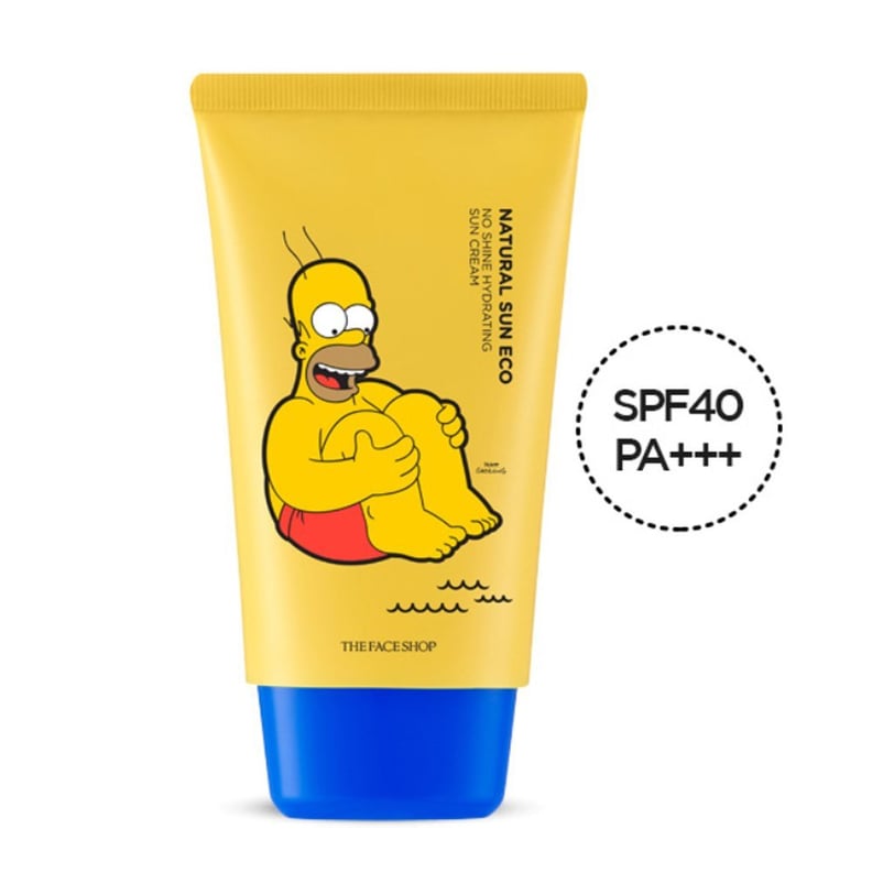 The Face Shop x The Simpsons Natural Sun Eco No Shine Hydrating Sun Cream SPF40