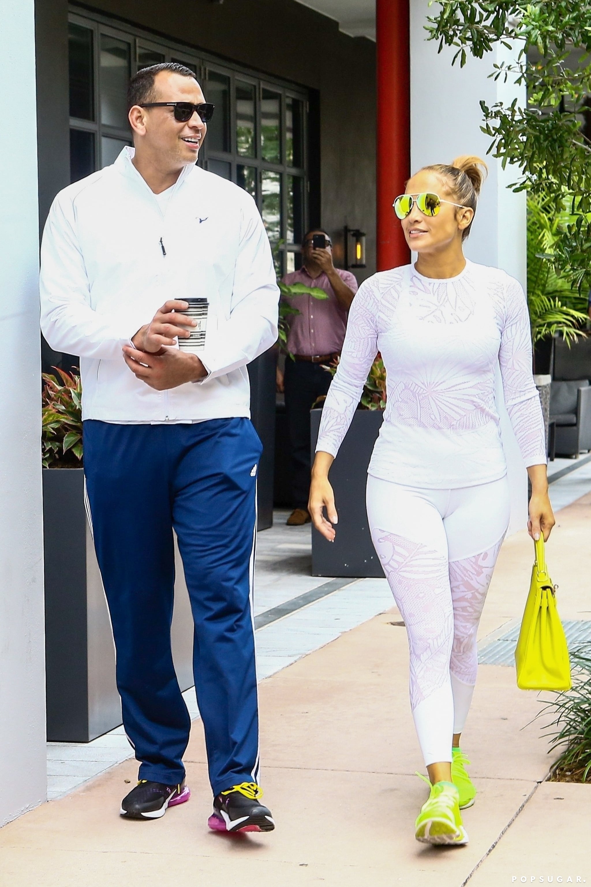 Jennifer Lopez Wearing Hermes Birkin Bag With Sweatpants