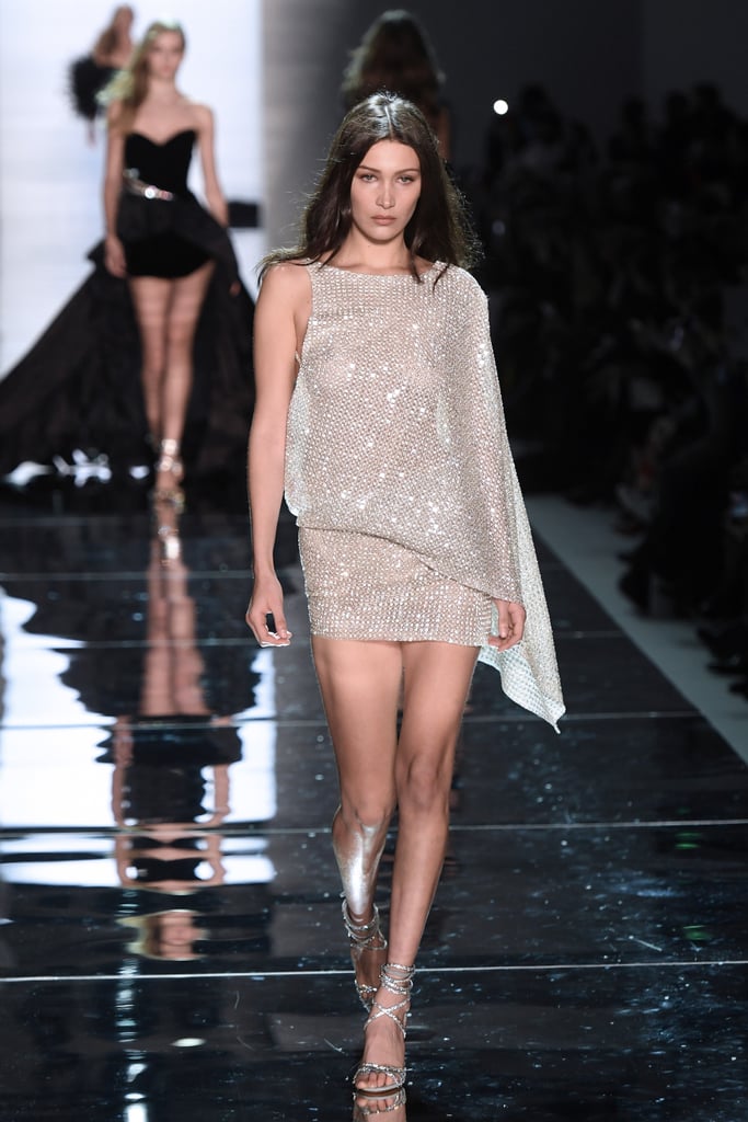 Bella Hadid Wore a Shimmery Dress Down the Alexandre Vauthier Runway