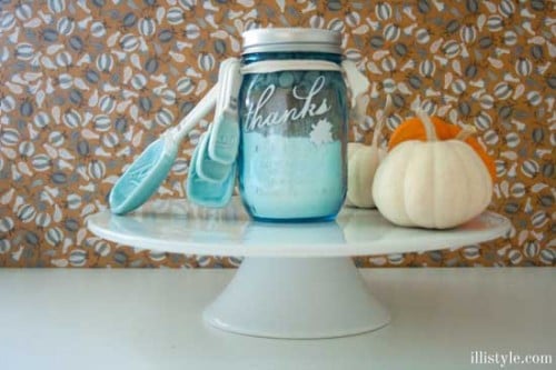 Blue-Tinted Mason Jar