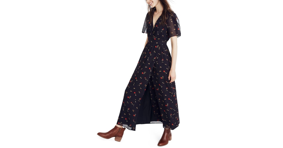 madewell tulip sleeve maxi dress