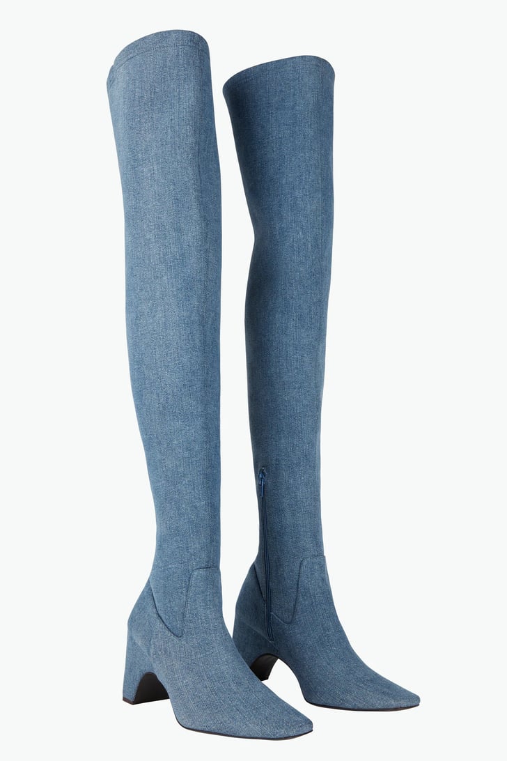 Coperni Stretch Denim Thigh High Boots | How to Wear the Y2K Fashion ...