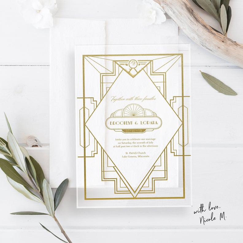 Art Deco Wedding Invitation