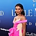 Simone Ashley In Pink Versace at The Little Mermaid Premiere