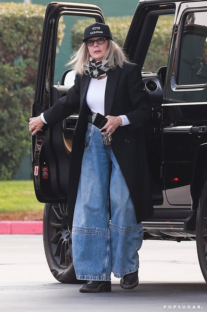 See Photos of Diane Keaton Wearing a "Vote B*tches" Hat