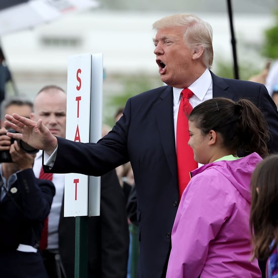 Donald Trump Signs and Throws Kid's Autographed Hat