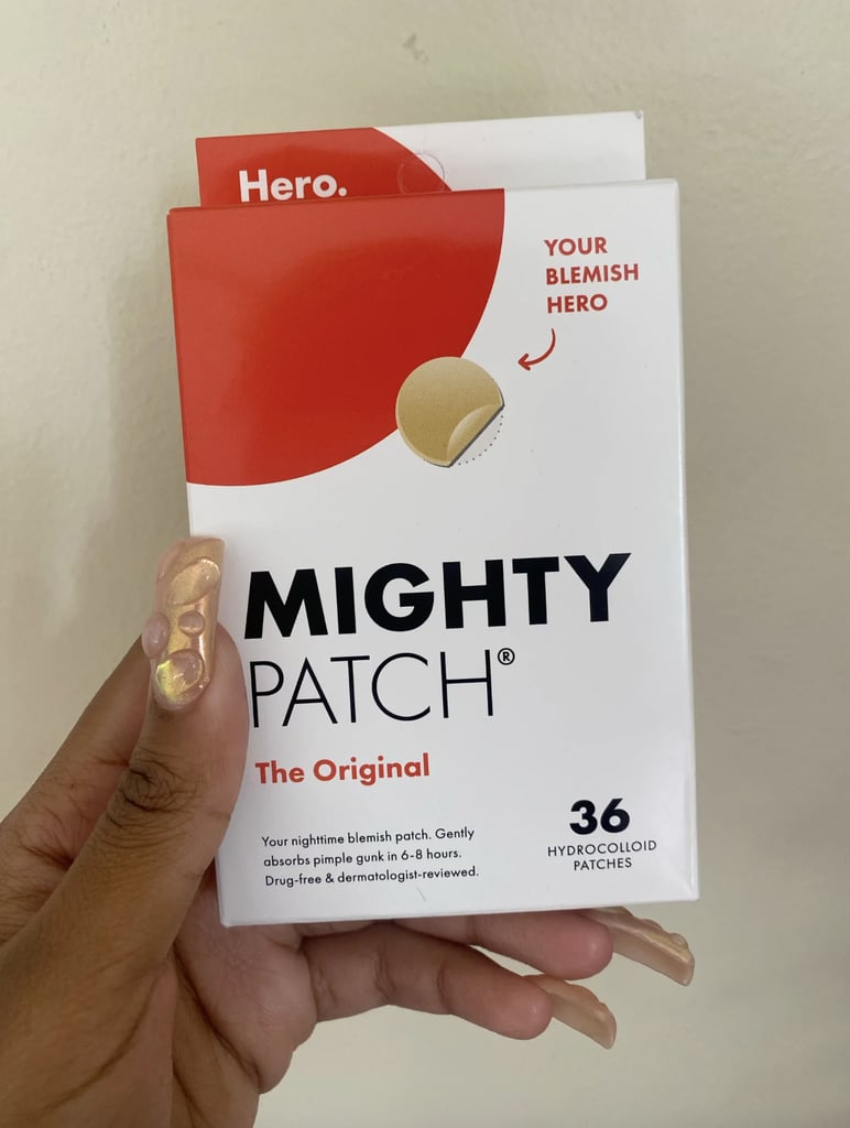 Hero Cosmetics The Original Mighty Patch ($10, originally $13)
The rare times I get pimples, this Hero Cosmetics Mighty Patch does the job with ease. I mostly use it at night for six hours (as directed), and peel it off, revealing practically new skin. It even comes with 12 original translucent tan-colored patches, 12 invisible pimple patches, and two surface patches for larger areas. You can read more in our review of the Hero Cosmetics Mighty Patch Original.
Editor Quote: "From its unmatched staying power to the undeniable results, I can say that the Hero Cosmetics Mighty Acne Patch truly lives up to the hype. Thanks to its gel formula, the patch gently clings to the skin for hours while effortlessly absorbing all of the gunk in the pimple. This is great, whether you're a heavy sleeper or on the go all day." — Naomi Parris, assistant shopping editor