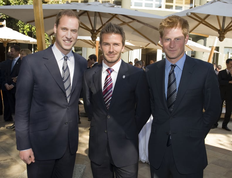 William and Harry With David Beckham